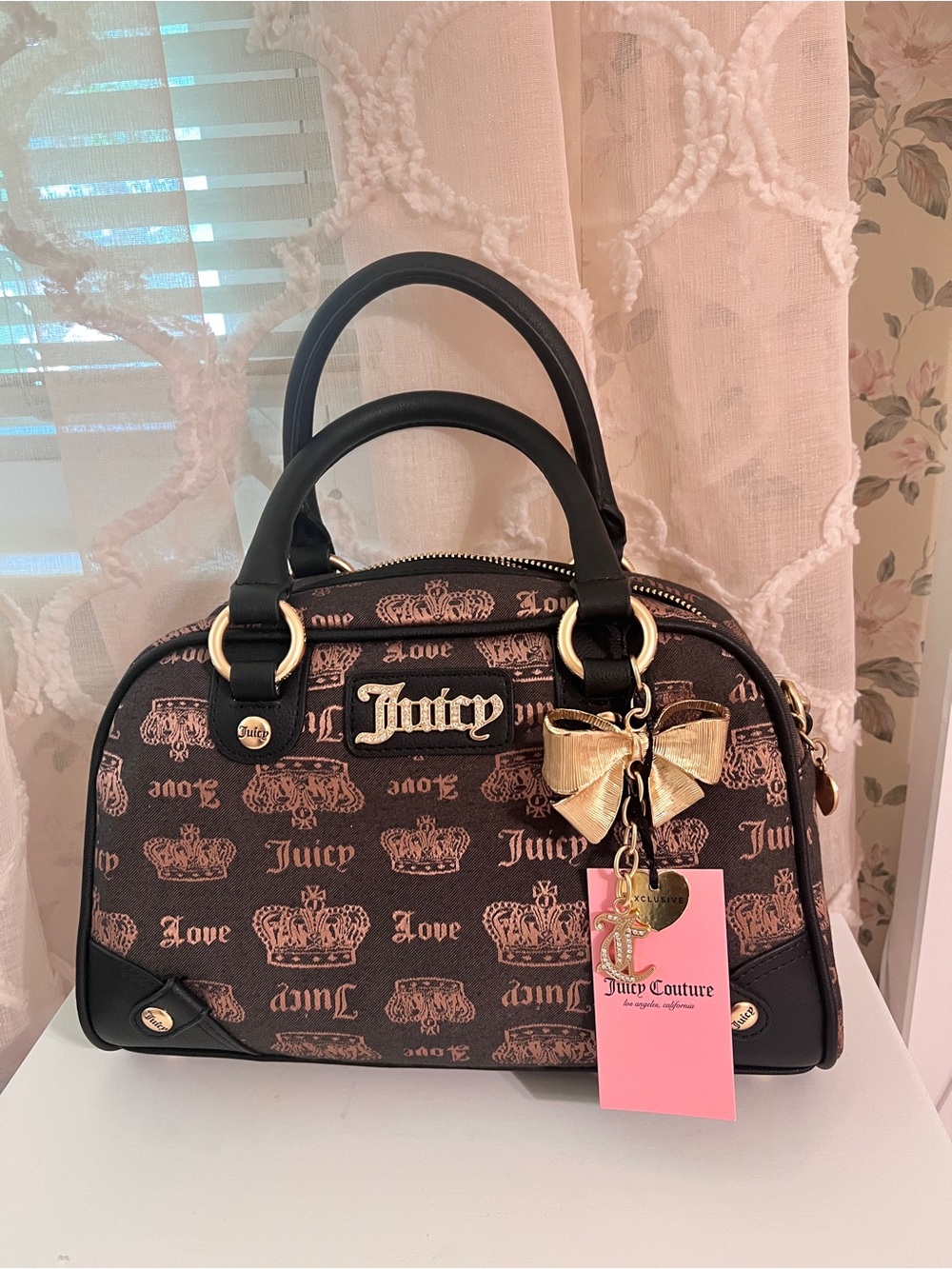 Juicy Couture Crown Print Satchel Bag – New With Tags (NWT)
